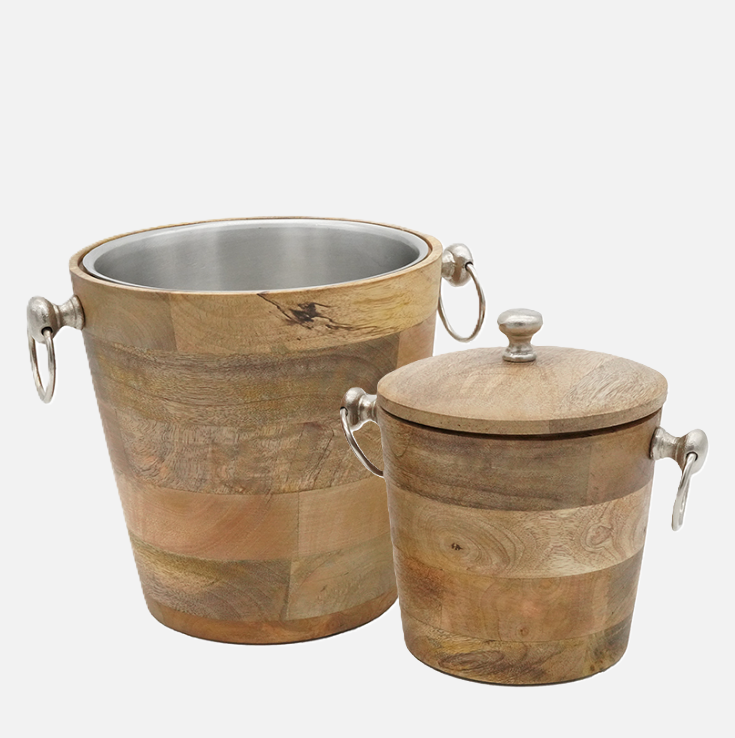 Wooden Ice Bucket - 13 Hub Lane   |  Ice Buckets