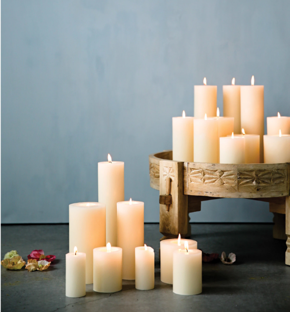 Flaire Unscented Pillar Candle - 13 Hub Lane   |  