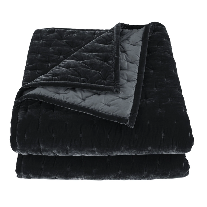 Stella Faux Silk Velvet, Black - 13 Hub Lane   |  