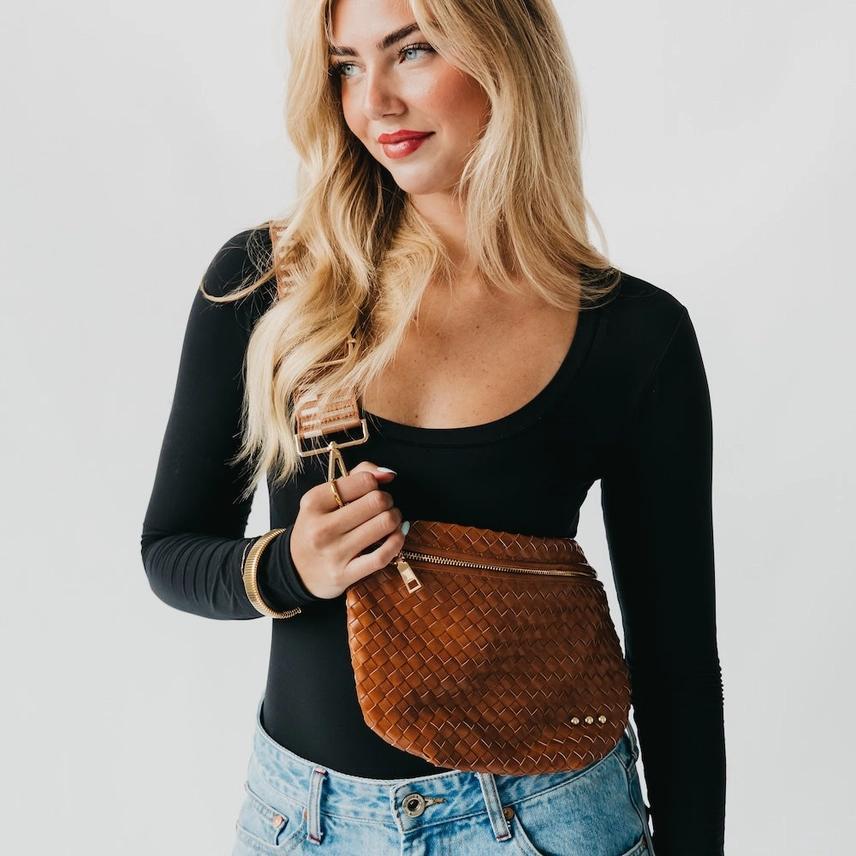 Westlyn Woven Bum Bag, Brown