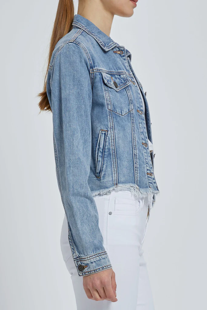 Rebel Frayed Denim Jacket - 13 Hub Lane   |  