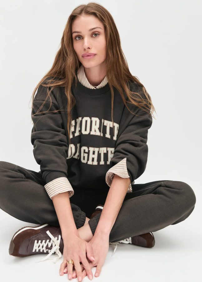 Favorite Daughter Collegiate Sweatshirt, Coffee w/ Gardenia - 13 Hub Lane   |  