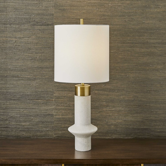 Edge White Table Lamp - 13 Hub Lane   |  Stone Table Lamps