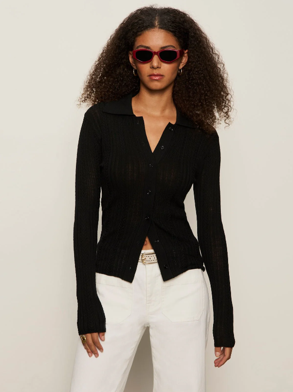 Dreamy Cable Shirt, Black