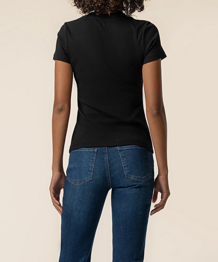 Kut From the Kloth Langley Rib Top, Black