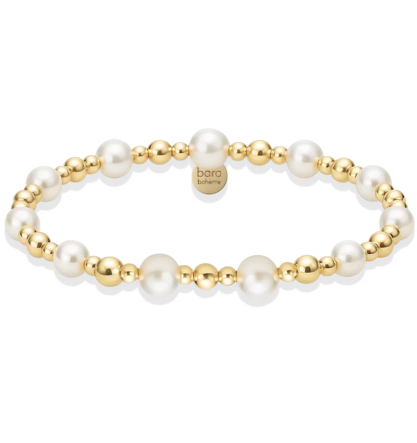 bara boheme ashlyn gold filled beaded bracelet w/ pearls - 13 Hub Lane   |  