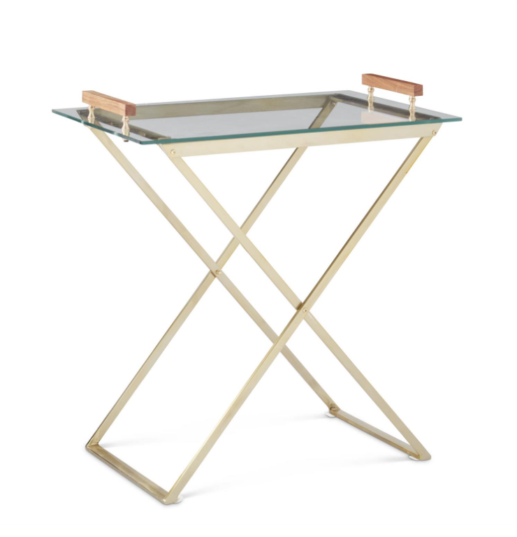 Bar Table w/ Glass Tray Top