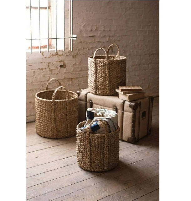 Braided Seagrass Storage Basket - 13 Hub Lane   |  