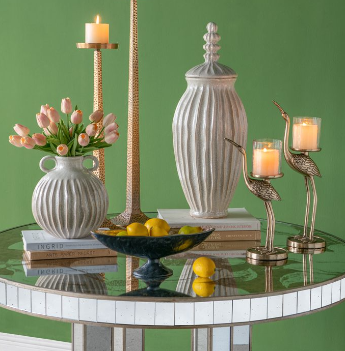 Round Textured Vase w/ Handles - 13 Hub Lane   |  
