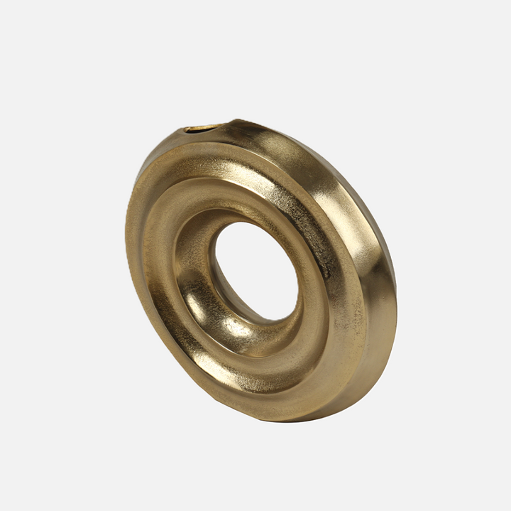 Aluminum Ring vase, Gold - 13 Hub Lane   |  