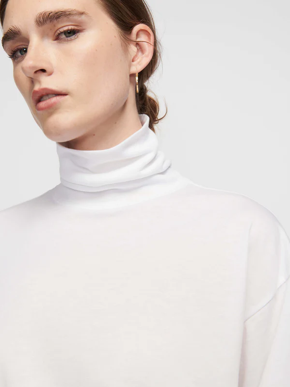 Nation LTD Fable Turtleneck Tee, White - 13 Hub Lane   |  Mock Neck Tees