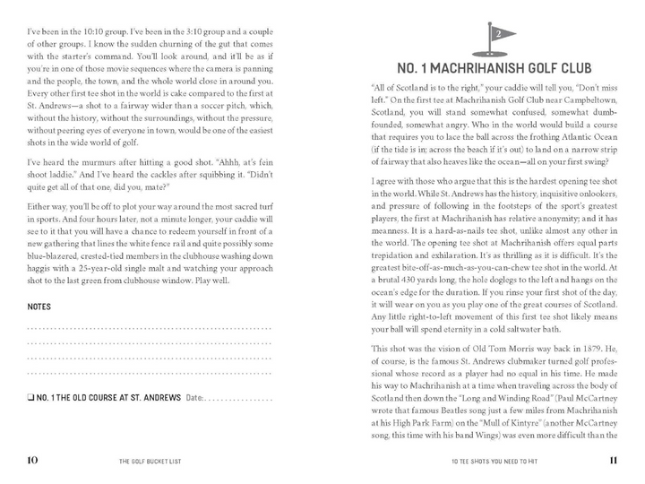 Golf Bucket List - 13 Hub Lane   |  Travel Books