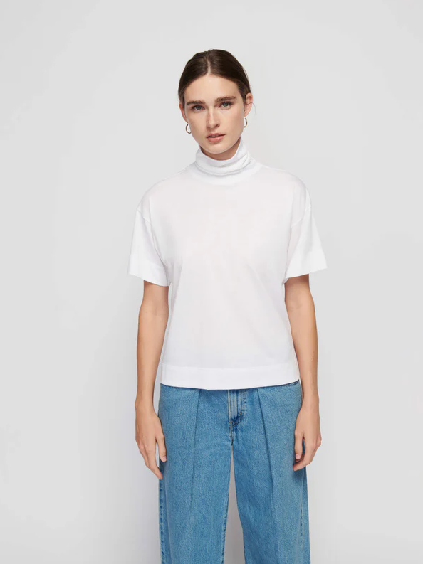Nation LTD Fable Turtleneck Tee, White - 13 Hub Lane   |  Mock Neck Tees