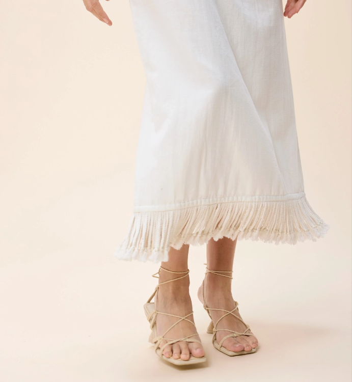 Robin Ankle Dress, Ivory