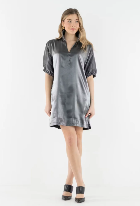 Poppy Dress - Black Tie Metallic