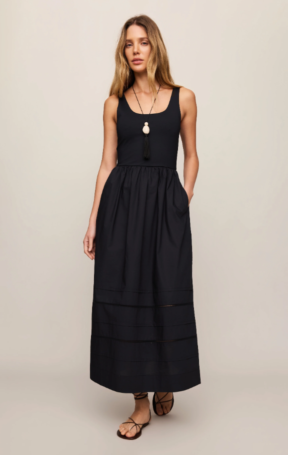 Johanna Sleeveless Midi, Black