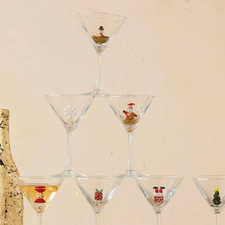 4oz. Holiday Figure Martini Glass - 13 Hub Lane   |  
