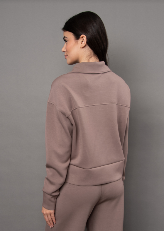 Mayura Signature Soft-Knit 1/2 Zip, Moon Rock