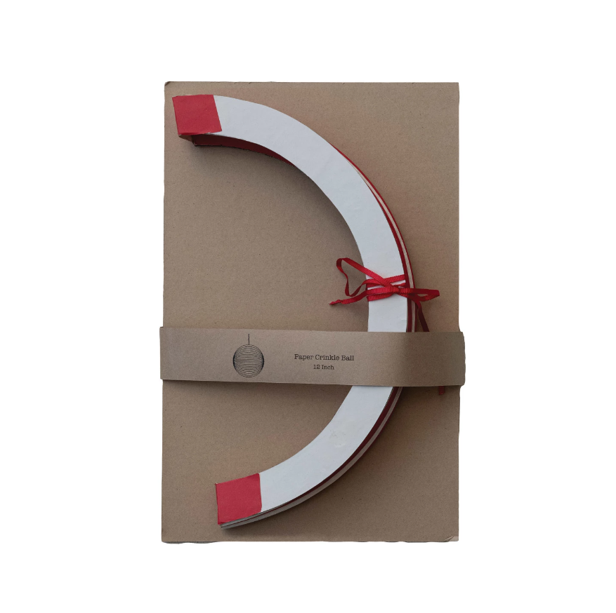 Crinkle Paper Folding Pleated Ball Ornament - Thumbnail 5