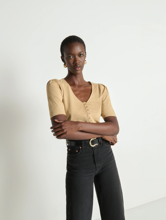 Nation LTD Jen Button Up Blouse, Toffee - 13 Hub Lane   |  