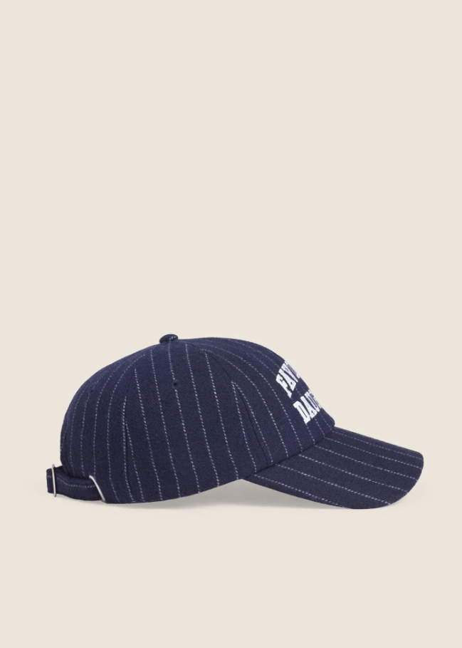The Wool Stripe Baseball Hat, Midnight