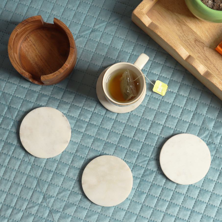 Marble Coasters w/ Caddy - 13 Hub Lane   |  