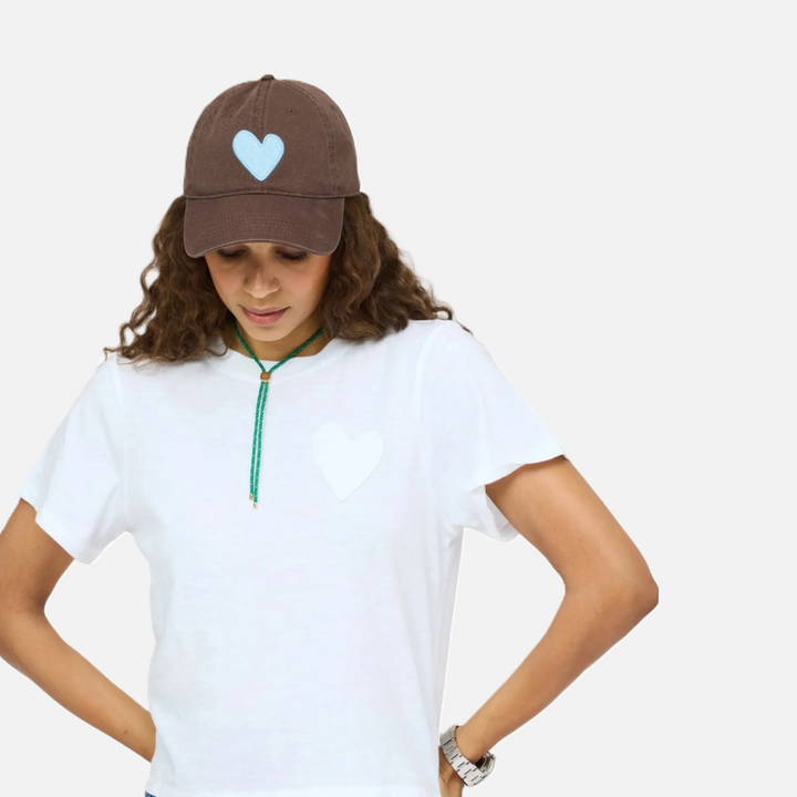 Imperfect Heart Hat, Cocoa-Chambray