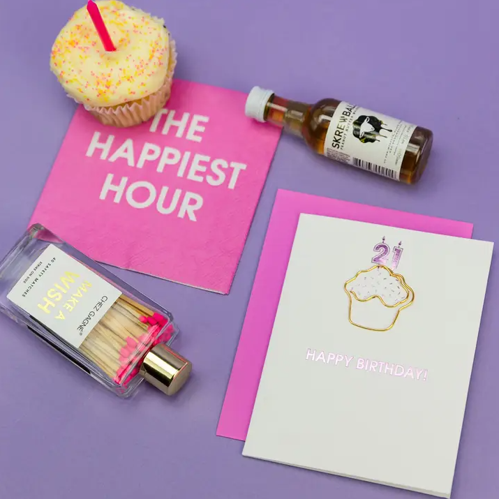 The Happiest Hour - Cocktail Napkins - 13 Hub Lane   |  Cocktail Napkins