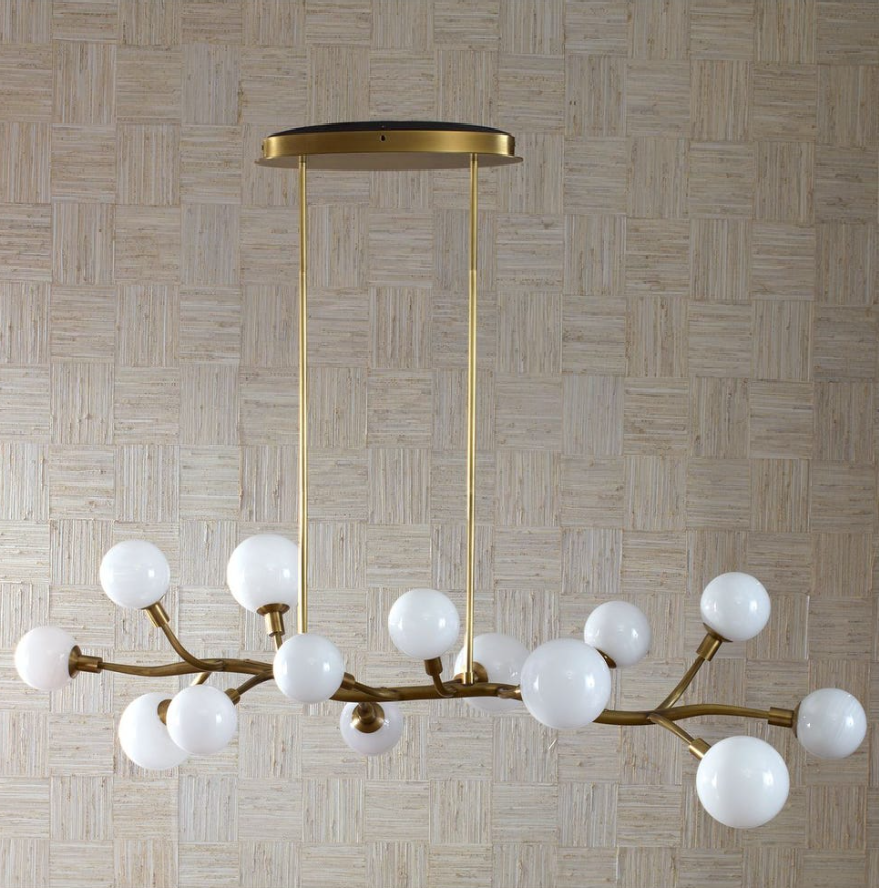 Meandering 14-Light Pendant, Brass - 13 Hub Lane   |  Pendants