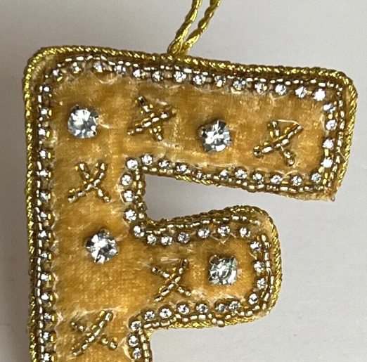 Alphabet Ornament - 13 Hub Lane   |  Fabric Ornaments