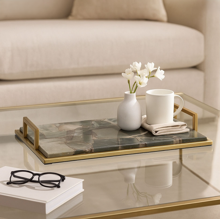 Timor Green Agate Tray