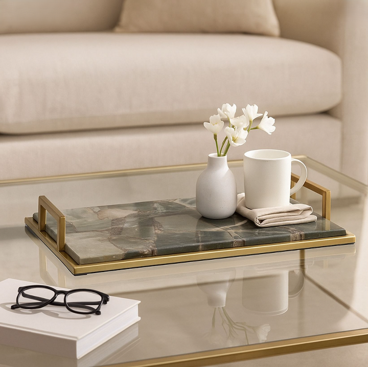 Timor Green Agate Tray