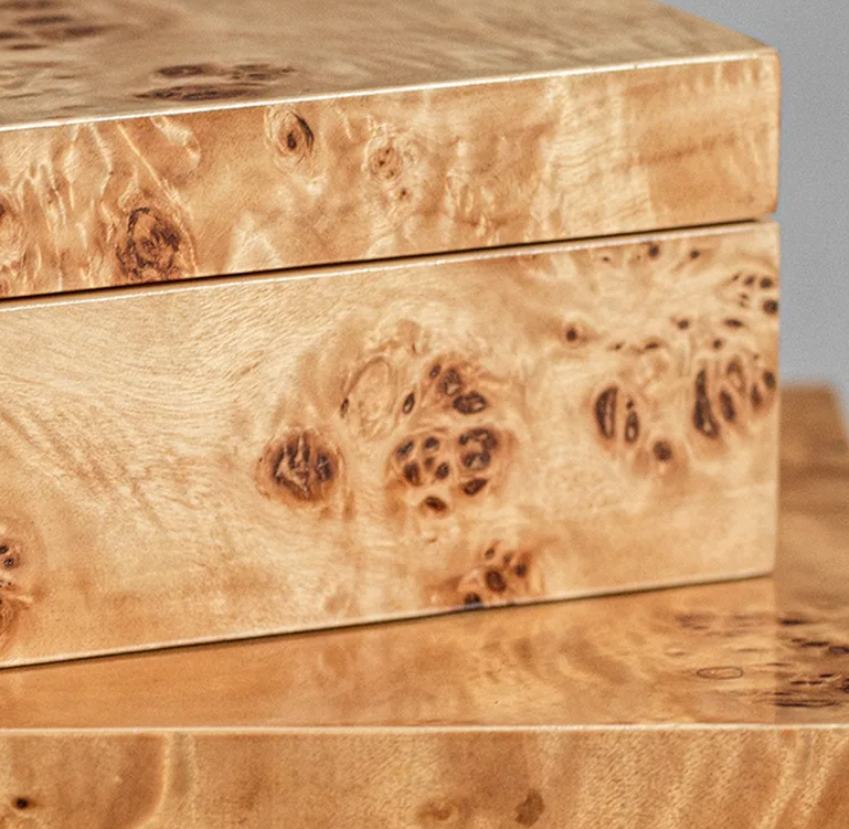 Leiden Burl Wooden Box - 13 Hub Lane   |  Decorative Boxes