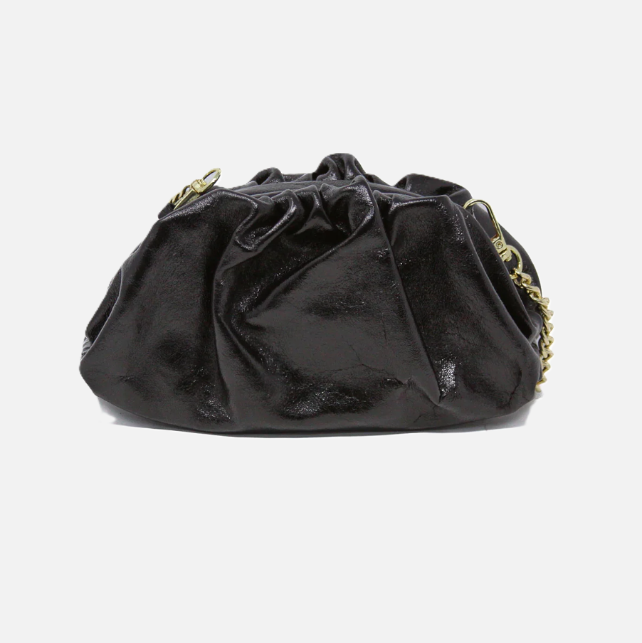 Italian Leather Clutch & Crossbody Bag, Black - 13 Hub Lane   |  Evening Clutches
