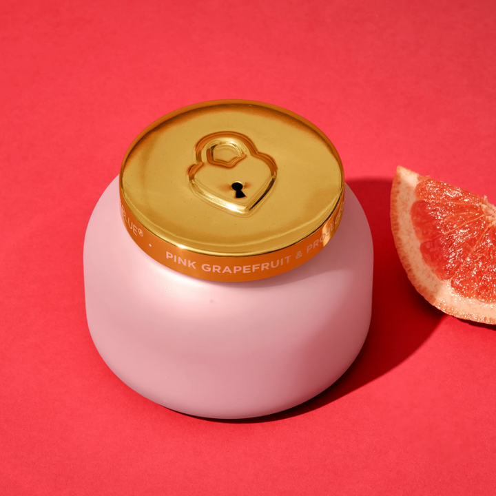 Pink Grapefruit & Prosecco Locked in Love Signature Candle - 13 Hub Lane   |  Pink Grapefruit & Proseco