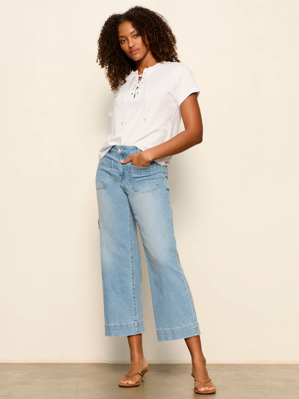 Lace Up Timeless Tee, White