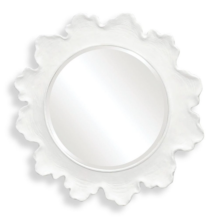 Sea Coral Round Mirror, White - 13 Hub Lane   |  