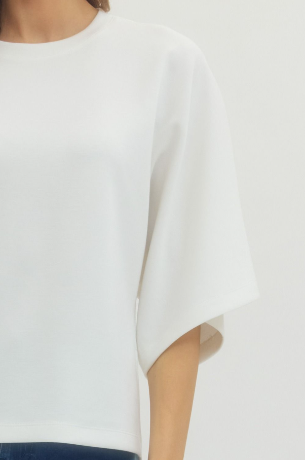 Capelet Knit Top, Off-White - 13 Hub Lane   |  Wide Sleeve Tops