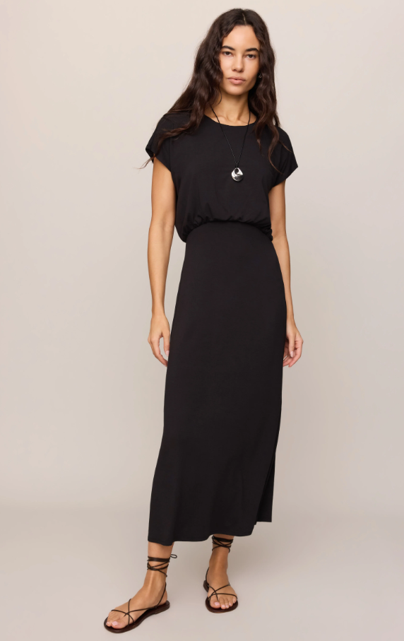 Anika Jersey Midi Dress, Black