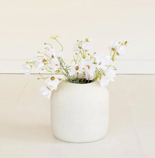 Artificial White Cosmos Spray, White
