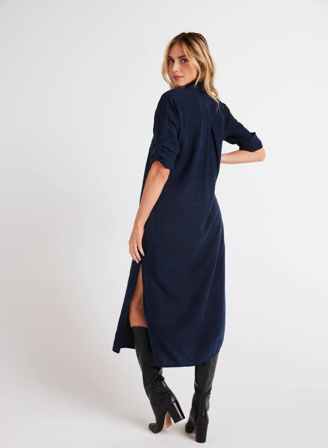 Bella Dahl Western Yoke Duster Dress, Endless Sea