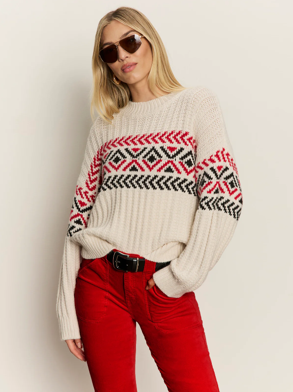 Send It Sweater, Chalk Multi