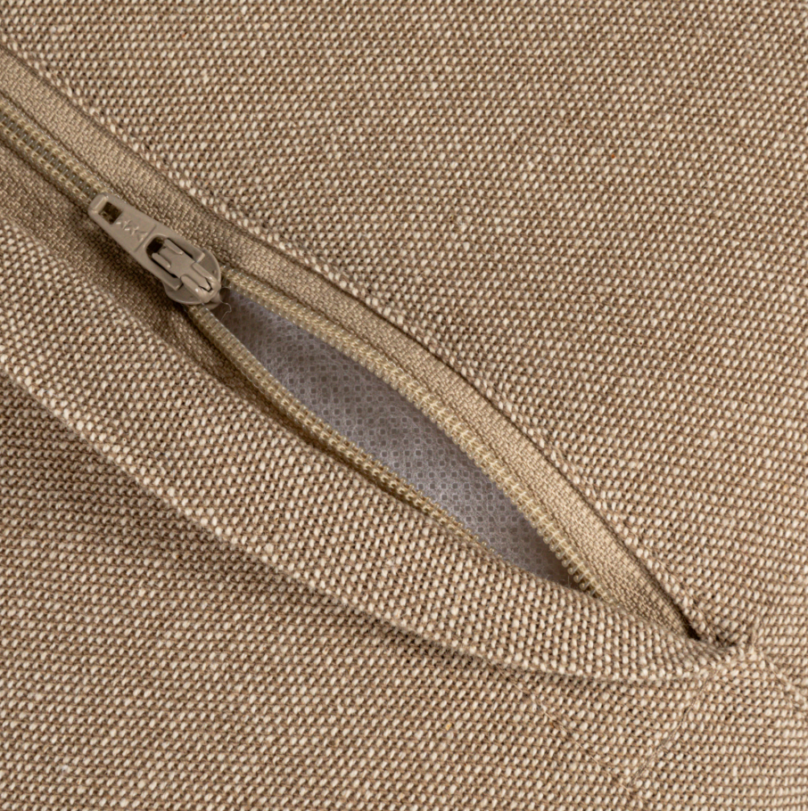 Verdant Charm Linen Lumbar Pillow