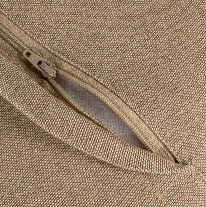 Verdant Charm Linen Lumbar Pillow