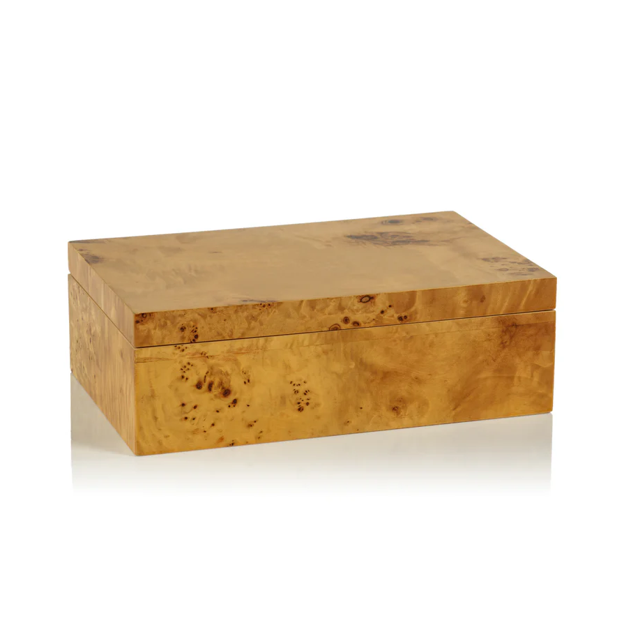 Leiden Burl Wooden Box - 13 Hub Lane   |  Decorative Boxes