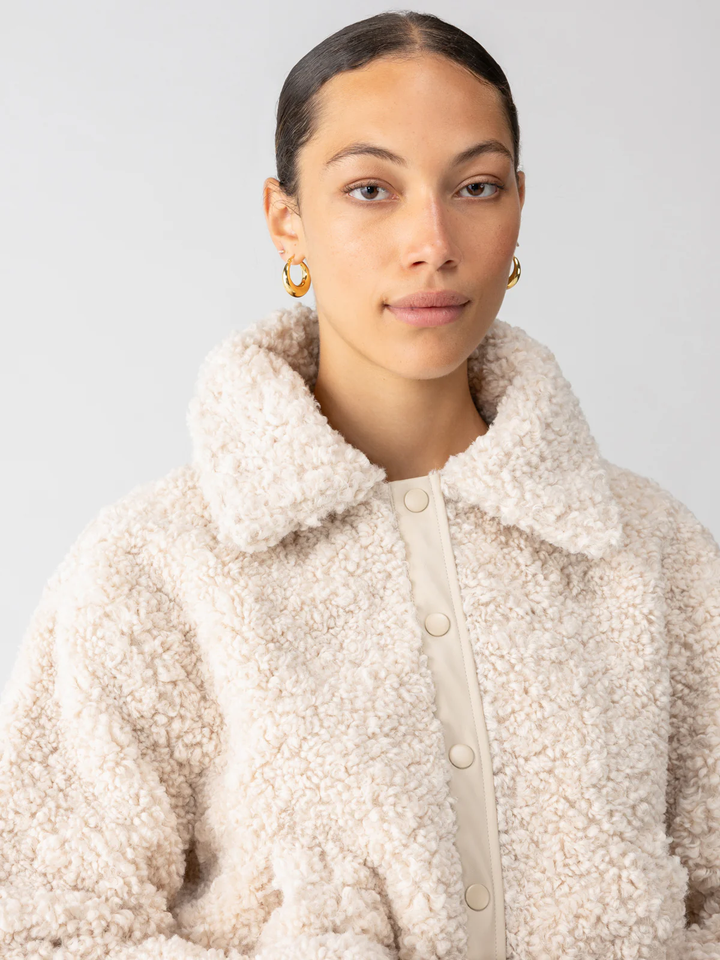 Libby Sherpa Jacket, Toasted Almond