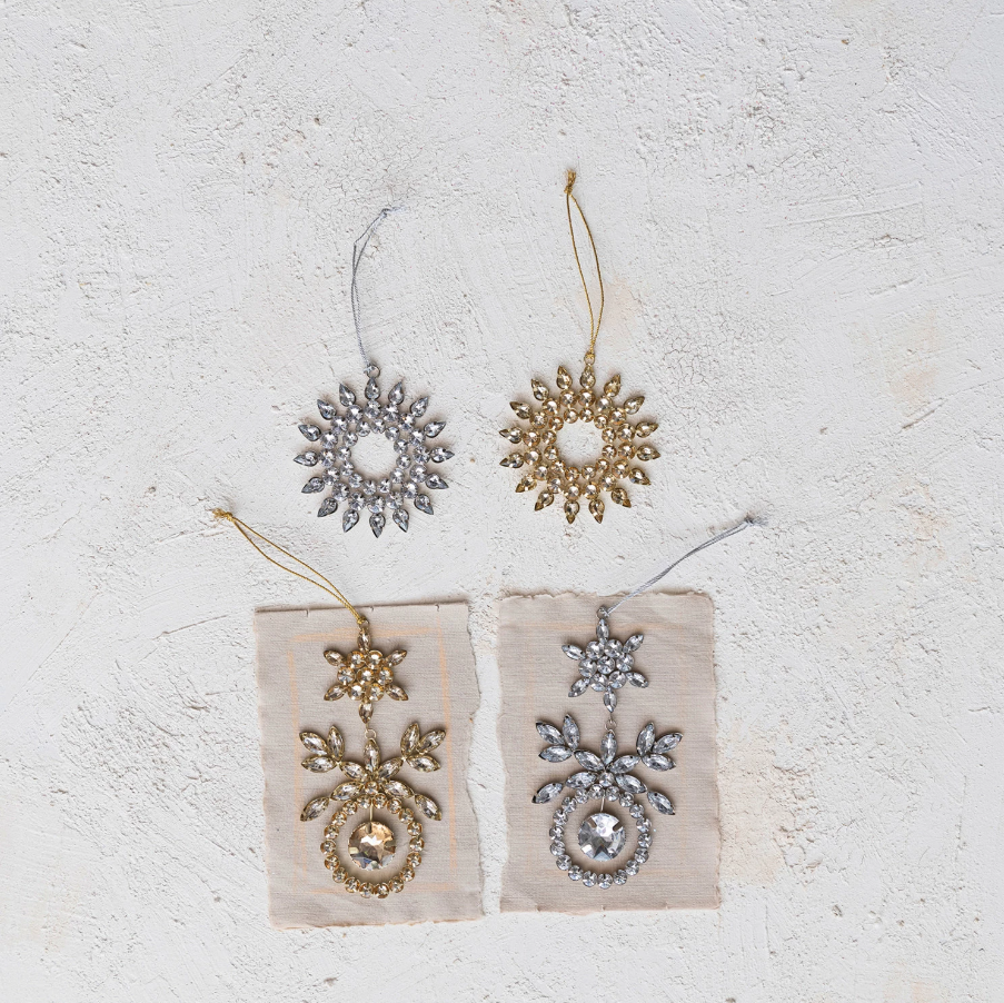 Metal & Acrylic Jewel Ornament - 13 Hub Lane   |  Vintage Inspired Ornaments