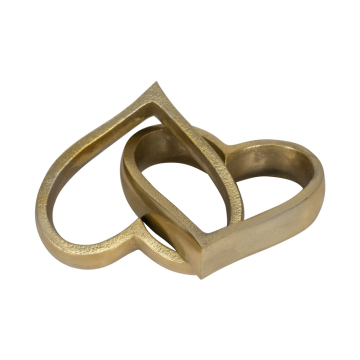 Metal Linked Hearts - 13 Hub Lane   |  Gold Deco