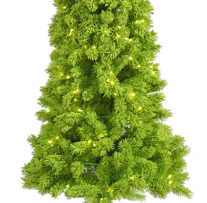 5.5' Flocked Lime Pencil Fir