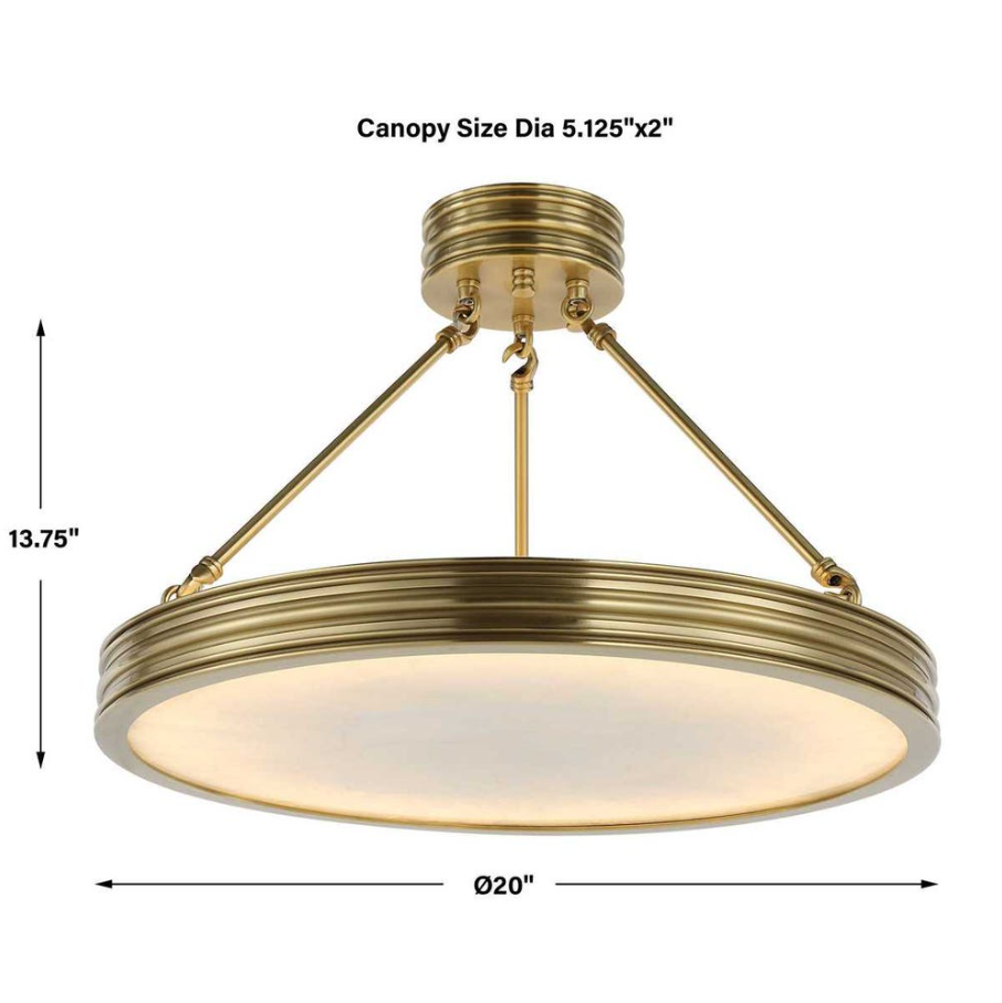 Newport LED Semi-Flush Mount - 13 Hub Lane   |  Semi-Flush Mounts